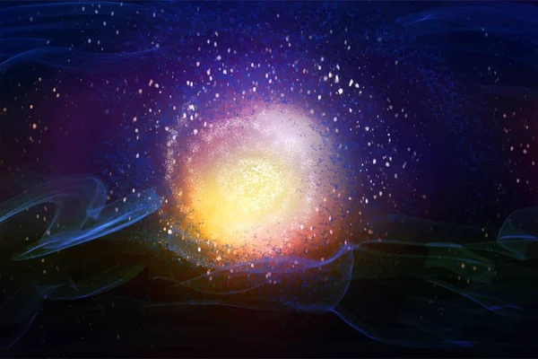 宇宙の銀河系の背景の星 — ストックベクタ