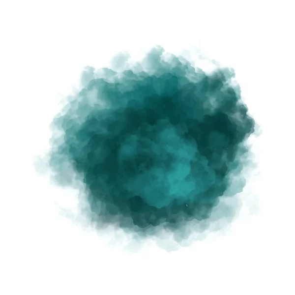 Moderní Tmavě Zelená Splash Akvarel Pozadí — Stockový vektor