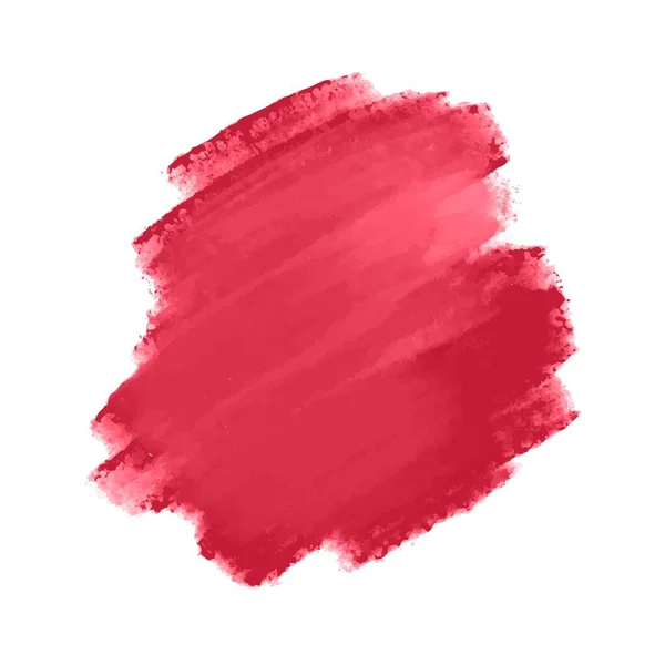 Rouge Rose Coup Pinceau Aquarelle Design — Image vectorielle