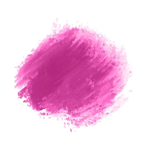 手描きピンクのブラシ水彩ストロックデザイン — ストックベクタ