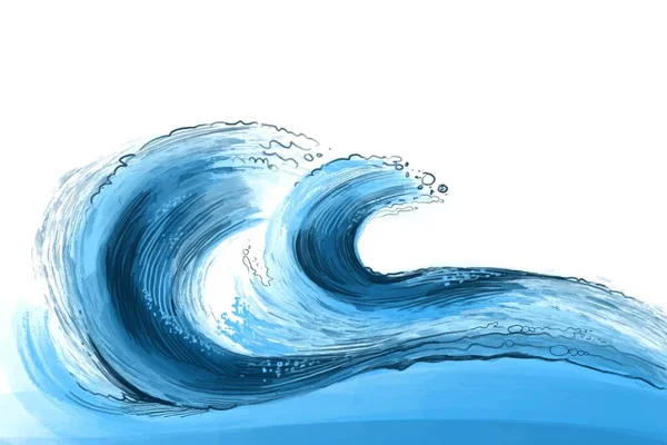 Journée Mondiale Océan Sur Fond Vagues Océaniques — Image vectorielle