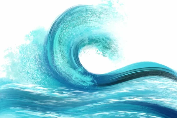 Ozean Unter Wasser Blaue Welle Hintergrund — Stockvektor