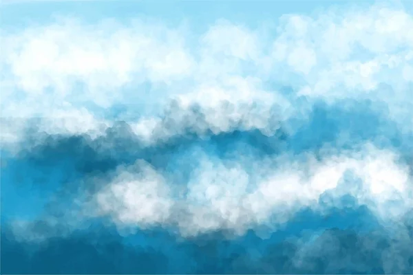 Realistic Blue Cloud Background — Stock Vector