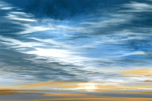 Realistischer Blauer Himmel Hintergrund — Stockvektor