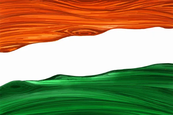 Bandera India Tema Independencia Día Celebración Acuarela Diseño — Vector de stock