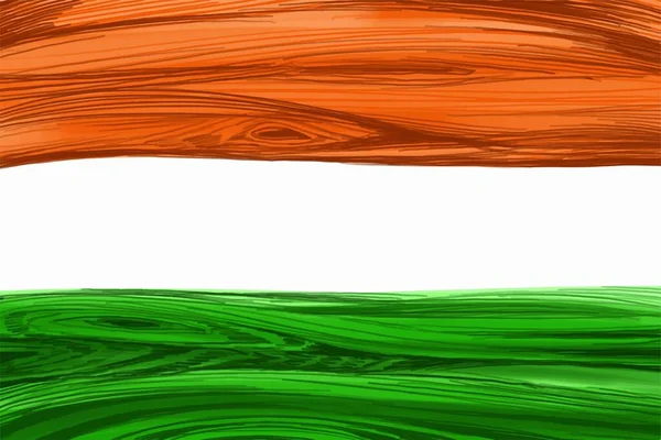 Ινδική Σημαία Τρίχρωμη Θέμα Ημέρα Ανεξαρτησίας Φόντο Κάρτα Εορτασμού — Διανυσματικό Αρχείο