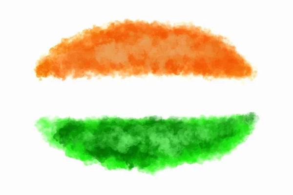 Bela Independência Indiana Dia Tricolor Aquarela Textura Fundo — Vetor de Stock