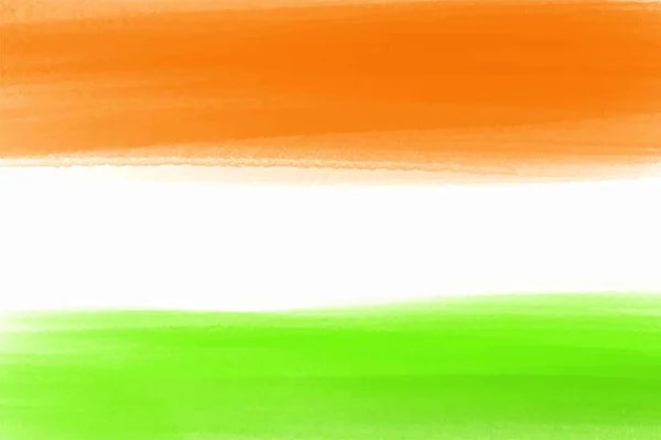 Día Independencia India Agosto Tricolor Tema Acuarela Textura Fondo — Vector de stock