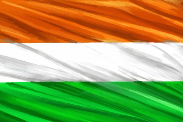 Agosto Independência Indiana Dia Tricolor Bandeira Tema Fundo — Vetor de Stock