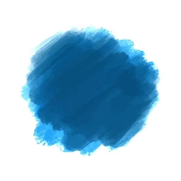 Moderní Modrý Tah Štětcem Akvarel Design — Stockový vektor