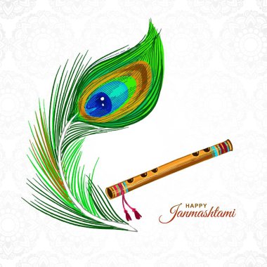 Happy janmashtami card holiday background