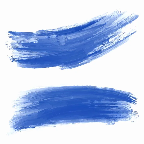 摘要蓝色水彩刷笔划套件 — 图库矢量图片