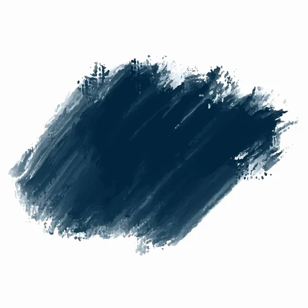 Diseño Abstracto Trazo Pincel Acuarela Azul Oscuro — Vector de stock