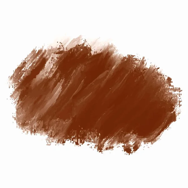 Abstract Brown Watercolor Brush Stroke Design — Stock Vector