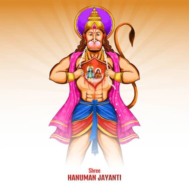 Hanuman jayanti festival of india celebration background