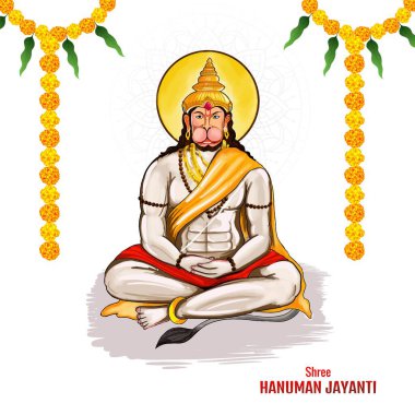 Hanuman Jayanti Hindistan Kutlama Kartı Festivali