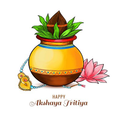 Happy akshaya tritiya festival card background clipart