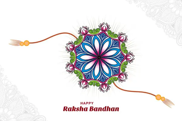 stock vector Happy raksha bandhan celebration card background