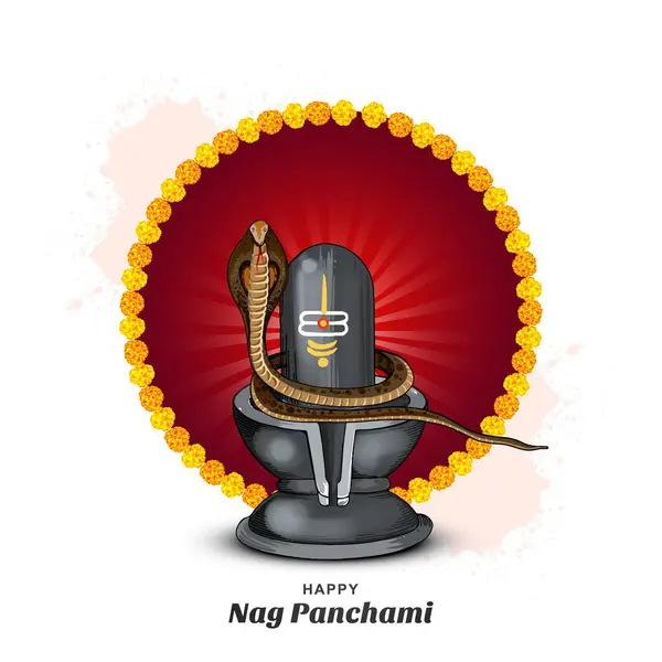 stock vector Happy naag panchami indian festival background