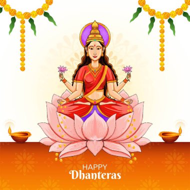 Mutlu Dhanteras 'ın maa lakshmi kutlama geçmişi.