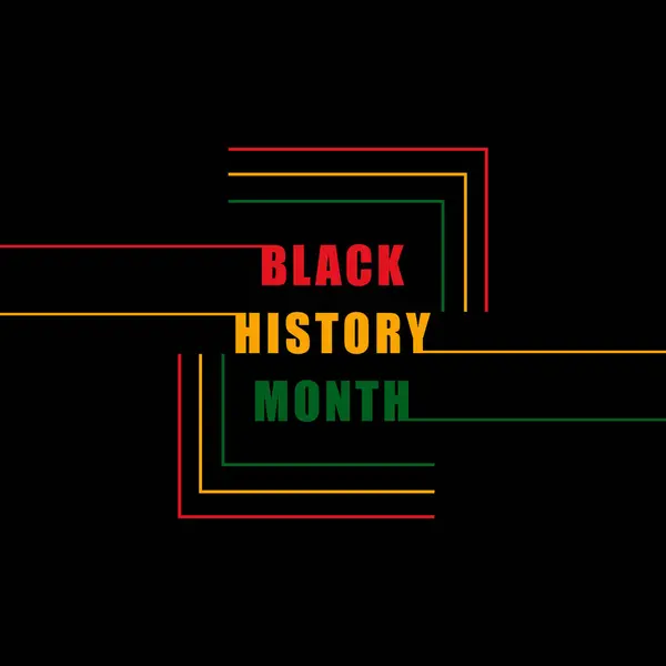 Μαύρος Μήνας Ιστορίας Γιορτάζουν Εικονογράφηση Διάνυσμα Γραφιστική Μαύρο Ιστορικό Μήνα — Διανυσματικό Αρχείο