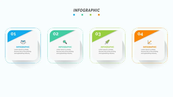 Elementos Diseño Infografía Plana Línea Delgada Con Iconos Marketing Iconos — Vector de stock
