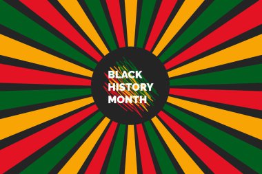 Black History Month color background. African American history month celebration. ACelebrated annually in February in the USA and Canada. black history month clipart