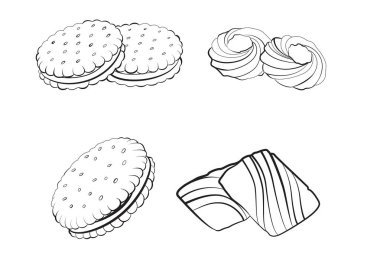 çerez çizgisi çizim vektörü