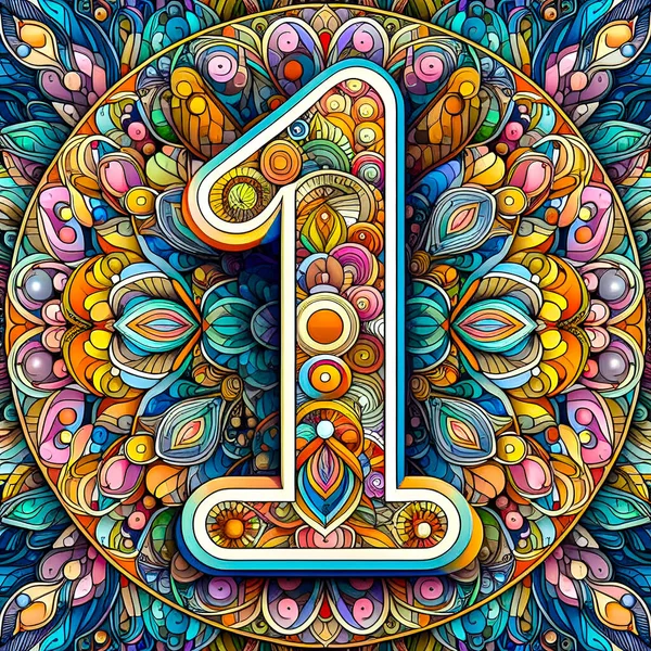 Her temel sayı için renkli mandala numaraları 