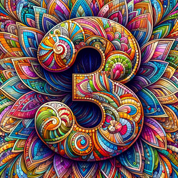 Her temel sayı için renkli mandala numaraları 