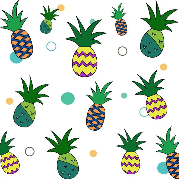 Çizgi film ananasları kusursuz desen