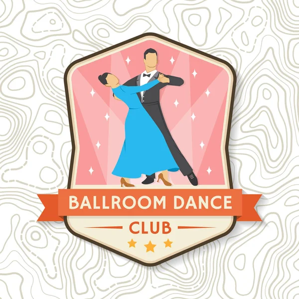 Taneční Klub Taneční Odznaky Logo Patch Koncept Košile Nebo Loga — Stockový vektor