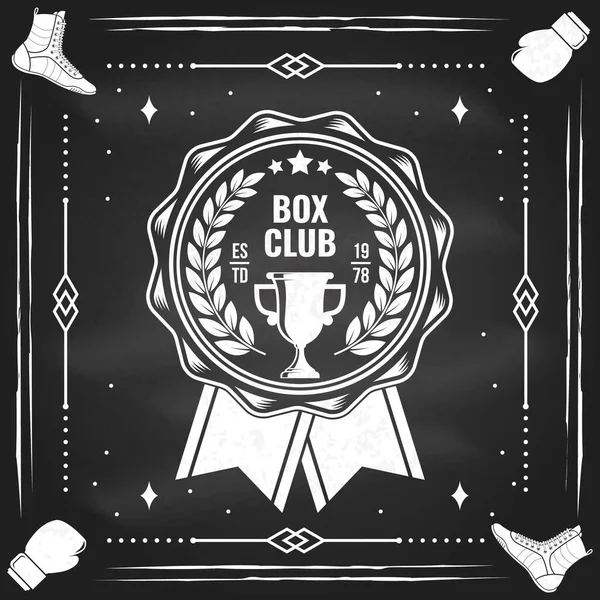 Emblema Clube Boxe Design Logotipo Quadro Bate Como Uma Rapariga — Vetor de Stock