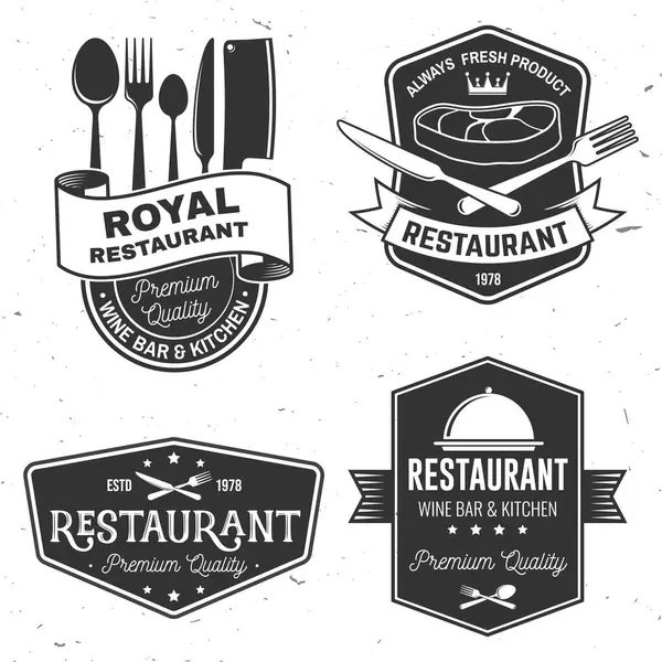 Σύνολο Εστιατόριο Κατάστημα Λογότυπο Του Μενού Εικονογράφηση Διανύσματος Vintage Graphic Royalty Free Εικονογραφήσεις Αρχείου