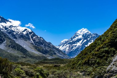 Güney Adası Yeni Zelanda 'daki Cook Dağı bölgesi.