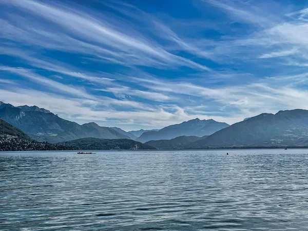 Annecy France October 2021 Panorama View Nature Mountains Turquise Blue — Fotografia de Stock