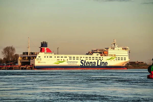 Ρότερνταμ Κάτω Χώρες Νοεμβρίου 2021 Φορτώνεται Πλοίο Της Γραμμής Stena — Φωτογραφία Αρχείου
