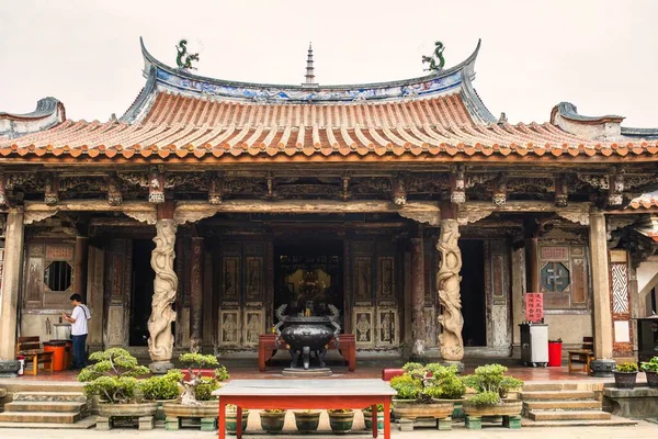 Лукан Тайвань Декабря 2016 Года Храм Лукан Небольшой Старый Имеет — стоковое фото