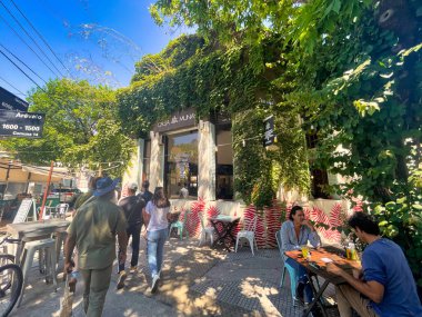 buenos aires, argentina, 03 November 2022: a trendy store or restaurant with people in the popular Soho Palermo neighborhood