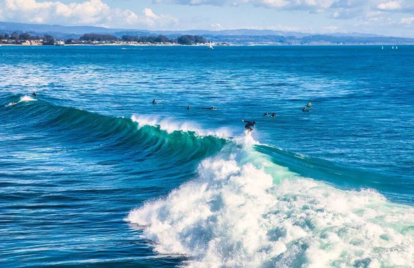 Santa Cruz Usa Januari 2013 Surfinghuvudstad Usa Bara Den Modigaste — Stockfoto