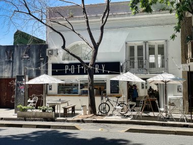 buenos aires, argentina, 03 November 2022: a trendy store or restaurant with people in the popular Soho Palermo neighborhood