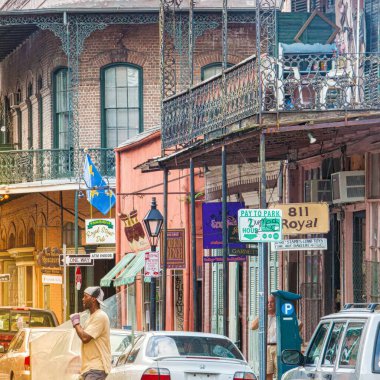 New Orleans, ABD - 23 Eylül 2009: Gün boyunca Fransız bölgesi neredeyse terk edilmiş ve bu yüzden çok sakin