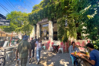 buenos aires, argentina, 03 November 2022: a trendy store or restaurant with people in the popular Soho Palermo neighborhood