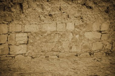 Lima, Peru - 13 Ağustos 2010: Peru 'daki Pachacamac' ın antik duvarları, İnka işçiliği öncesindeki taşları sergiliyor ve bölgenin tarihsel önemini gözler önüne seriyor.