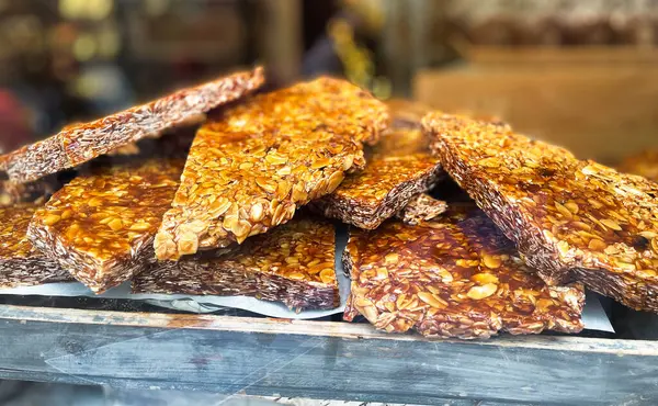 annecy, france - january 5 2023: home made colorful chocolate bars on display in a store