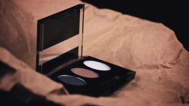 Eyebrow Shadow Swirl Craft Background New Pristine Cosmetics Flesh Color — Stock Video