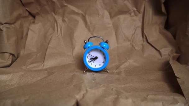Hands Classic Alarm Clock Count Time Time Running Fast Able — Stock Video