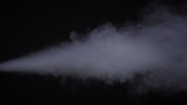 Černou Clonu Vyplňuje Bílý Kouř Nebo Mlha Moderní Klasický Černobílý — Stock video