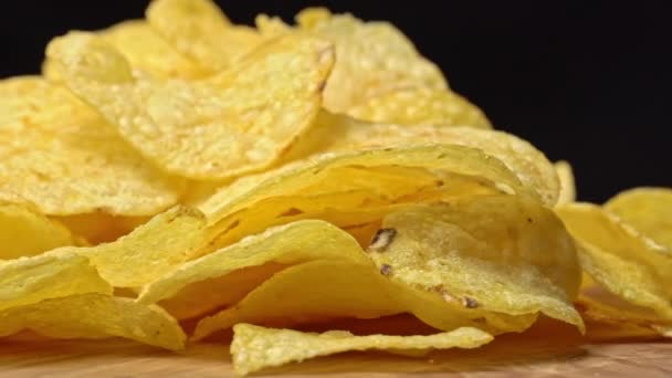 Batatas Fritas Crocantes Rodar Perto Lanche Batata Para Fast Food — Vídeo de Stock