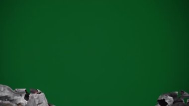 Eski el işi kağıtları yeşil bir zemin bırakarak yanar, kromakey. Kağıt parlak bir alevle yanıyor. Kahverengi yaprak yeşil bir renk bırakarak yanıyor..